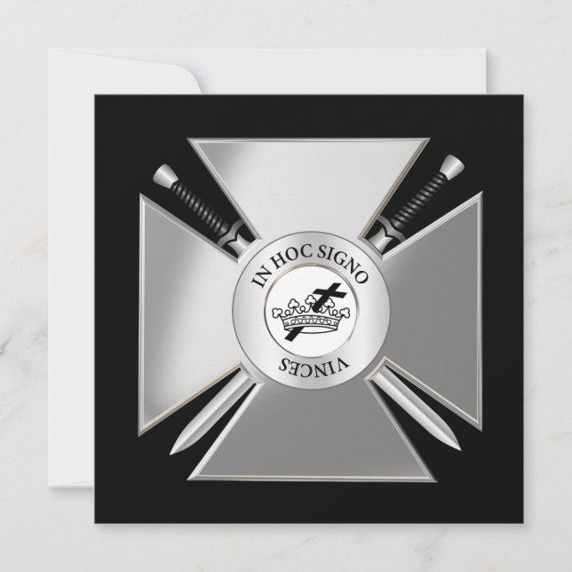 Carte Croix maçonnique (Devant)