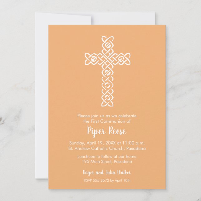 Carte Croix sur le baptême de la pêche profonde, Christe (Devant)