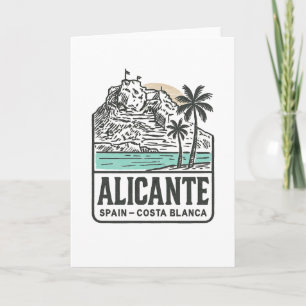 Carte Croquis d'Alicante Château Santa Bárbara Costa Bla