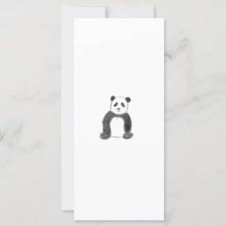 Carte Croquis de panda en noir et blanc