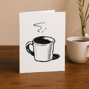Carte Croquis minimaliste pour la pâte à café tirée à la