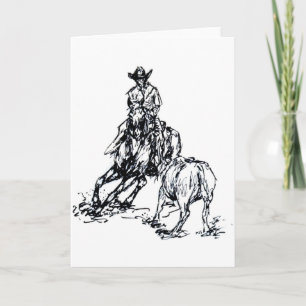 Carte Croquis Occidental pour Cheval Coupé