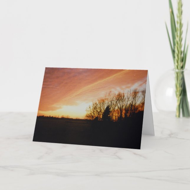 Carte "Cross Country Sunset" Get Well Card (Devant)