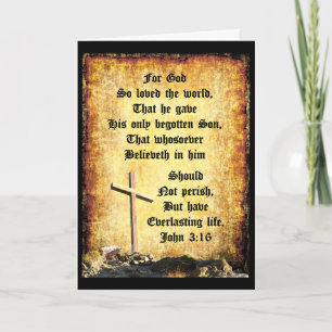 Carte Cross & Manger avec John 3vs16