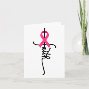 Carte Cross Warrior Survivor Pink Ribbon Cancer du sein 