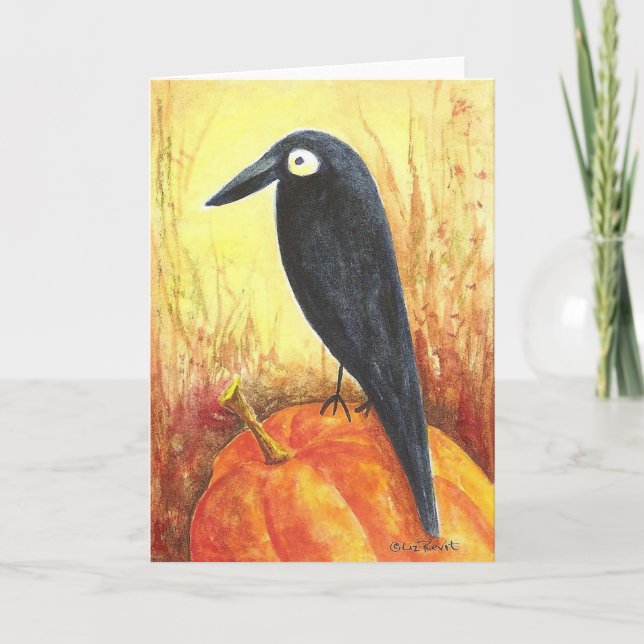 Carte Crow sur Citrouille (Devant)