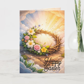 Carte Crown of Thorns Vertical Folded Easter Card