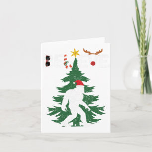 Carte Croyez Bigfoot Sasquatch Yeti Santa Hat Noël