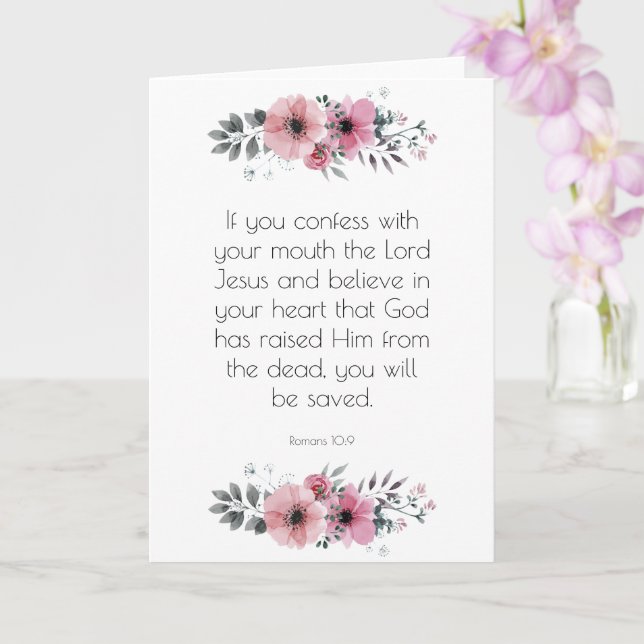Carte Croyez en votre coeur la foi chrétienne de l'Évang (Orchidée)