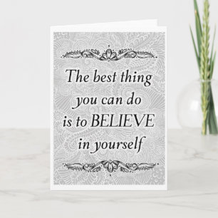 Carte Croyez en vous - Citation motivationnelle élégante