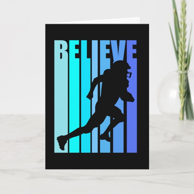 Carte Croyez Retro Birthday Mens Football américain (Devant)