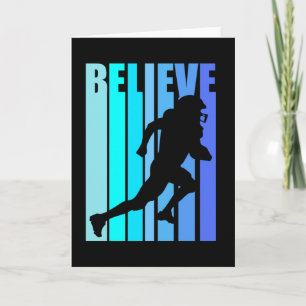 Carte Croyez Retro Birthday Mens Football américain