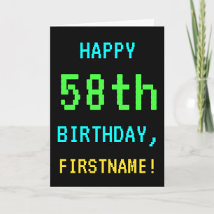 Carte Cru d'amusement/anniversaire rétro regard de jeu