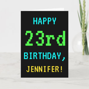 Carte Cru d'amusement/anniversaire rétro regard de jeu