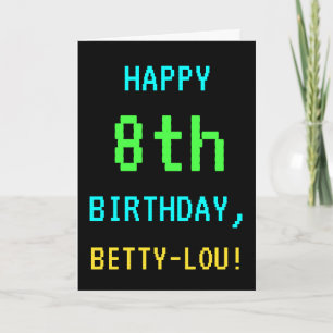 Carte Cru d'amusement/anniversaire rétro regard de jeu