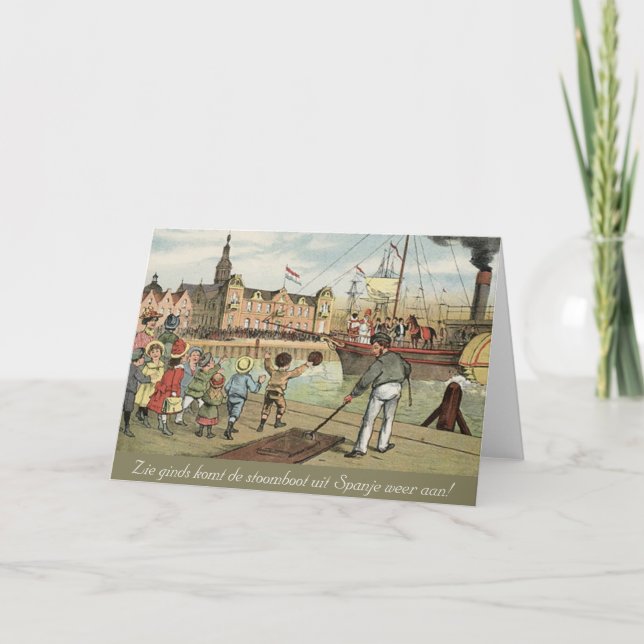 Carte Cru de bateau à  vapeur de Sinterklaas de (Devant)