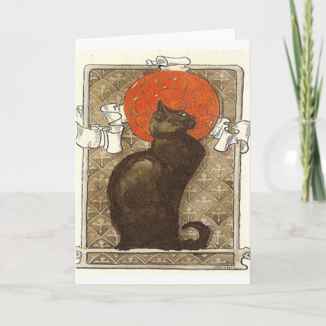 Carte cru de Français de chat noir (Devant)