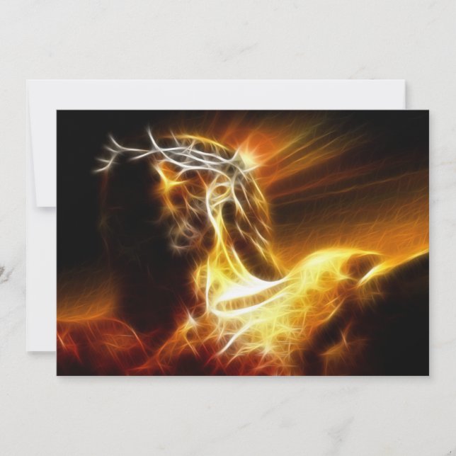 Carte Crucifixion Jésus Dramatique (Devant)