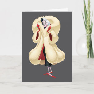 Carte Cruella de Vil  Fourrure à la mode