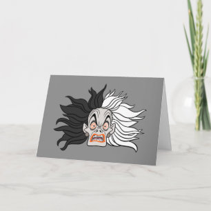 Carte Cruella De Vil   Visage effrayant