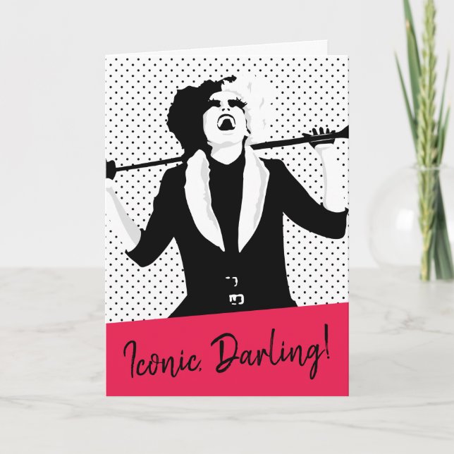 Carte Cruella | Portrait du stylo d'art pop rire (Devant)