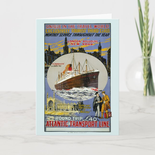 Carte Cruise Ship, New York Skyline & A London Street (Devant)