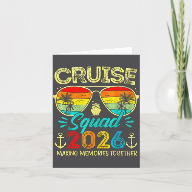Carte Cruise Squad 2026 Family Group Matching Summer Vac (Devant)