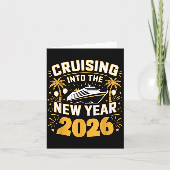 Carte Cruising Into 2026 New Years Eve Party Favors Fami (Devant)