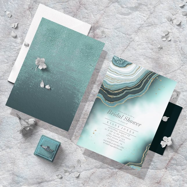 Carte Crystal Agate Fête des mariées ID Turquoise825 (Créateur téléchargé)