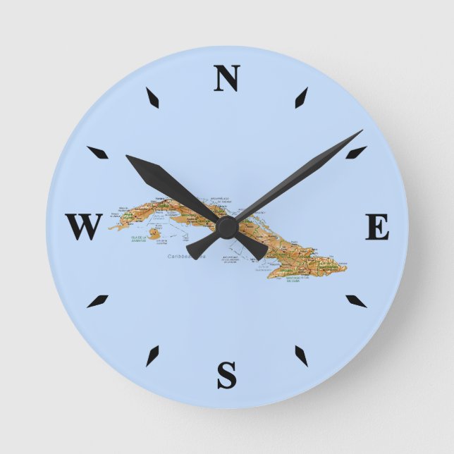 Carte Cuba Horloge (Recto)