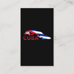 Carte Cuba vintage Drapeau cubain