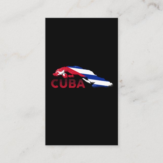 Carte Cuba vintage Drapeau cubain (Devant)