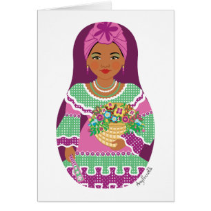 Carte Cubaine Violette Matryoshka