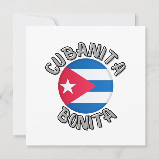 Carte Cubanita Cubanita Flag Cute Flat Card (Devant)