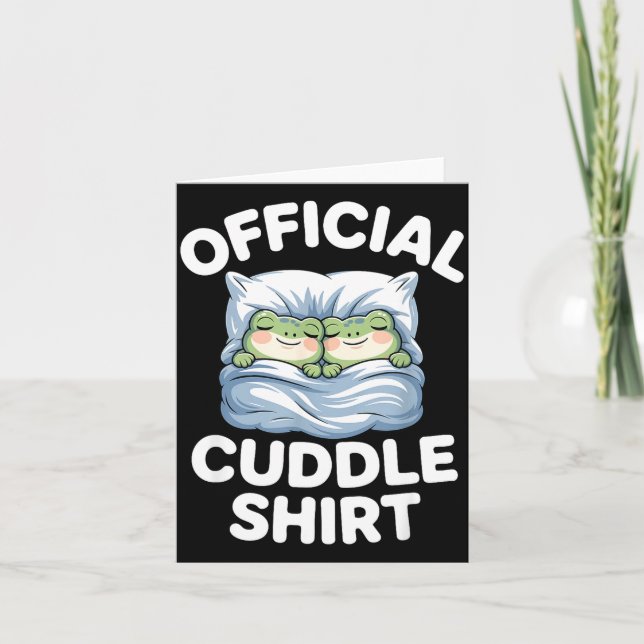 Carte Cuddle Shirt Funny Cute Frogs Cozy  (Devant)