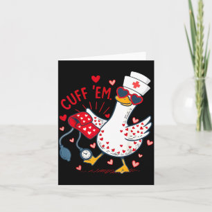 Carte Cuff Em Cupid Goose Saint-Valentin Infirmière Spéc
