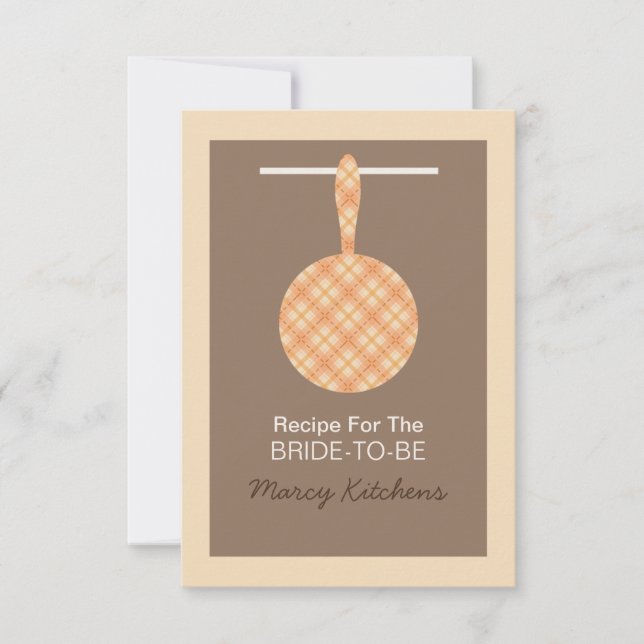 Carte Cuisine de Fête des mariées Thème Recette personna (Devant)