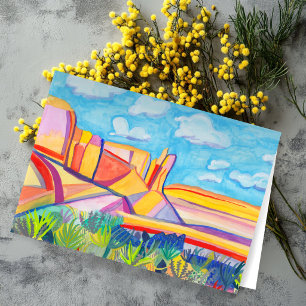 Carte Cuisine du Nouveau-Mexique Art du paysage de Mesa 