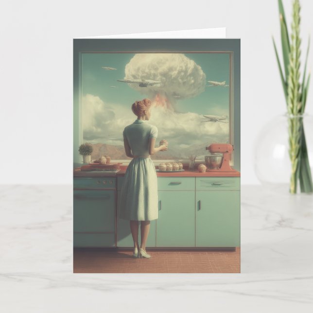 Carte Cuisine Rétro Atomique Art Surréaliste (Devant)
