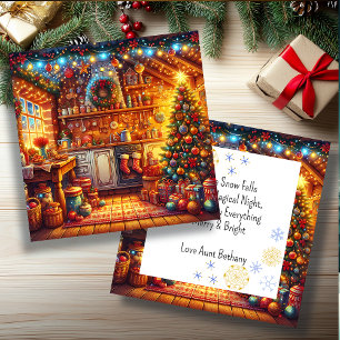 Carte Cuisine Vintage kitsch festive de Noël Cuisine