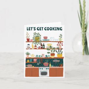 Carte CUISINONS Cute Illustration de cuisine personnalis