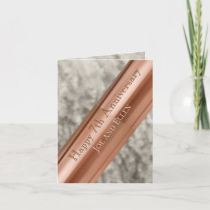 Carte Cuivre et laine du 7e anniversaire