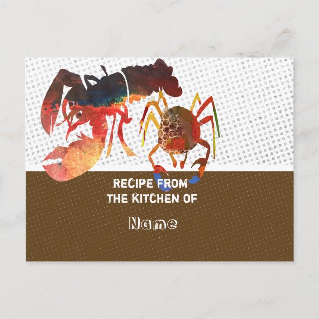 Carte culinaire Crabe et homard Recette (Devant)