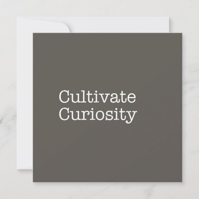 Carte Cultiver Curiosity Note (Devant)