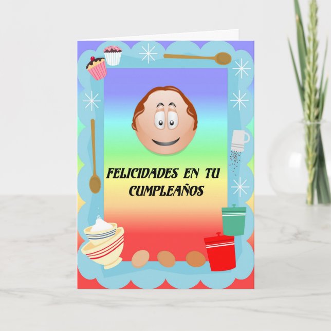 Carte Cumpleanos d'en TU de Felicidades (Devant)