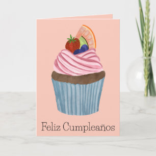 Carte Cupcake aux fruits d'origine espagnole