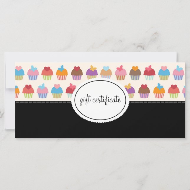 Carte Cupcake Boutique Style Certificats cadeaux (Devant)