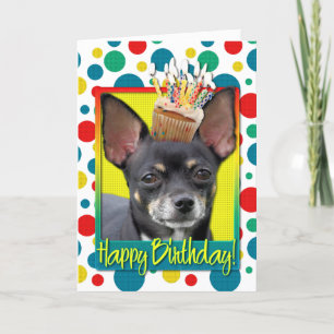 Carte Cupcake d'anniversaire - Chihuahua - Isabella