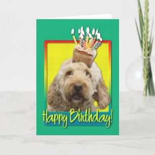 Carte Cupcake d'anniversaire - GoldenDoodle