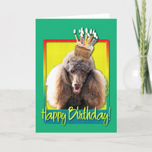 Carte Cupcake d'anniversaire - Poodé - Chocolat